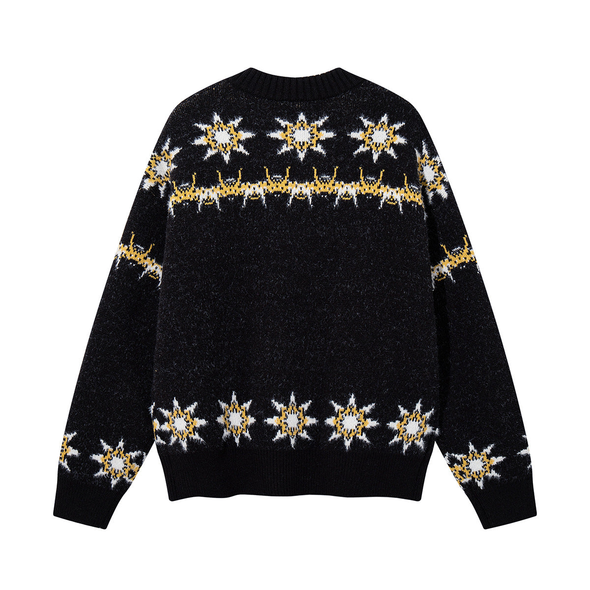 Fair Isle Jacquard Knit Cardigan Sweater – Vintage Christmas Pattern