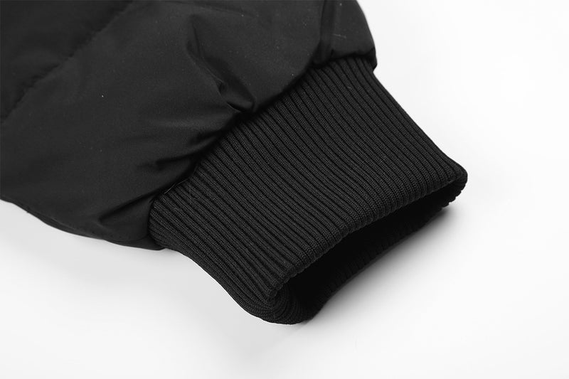 Puffer Bomber Jacket with Faux Fur Hood – Diagonal Quilted Short Winter Coat