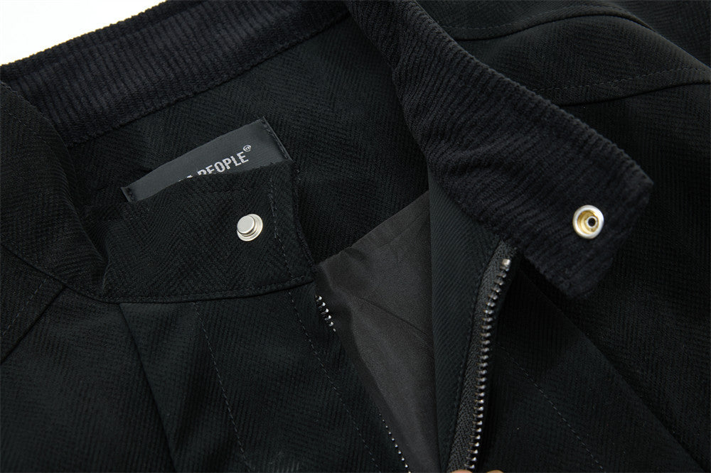 Jacke mit Stehkragen und Reißverschluss – Dekonstruierter Oversized-Schnitt