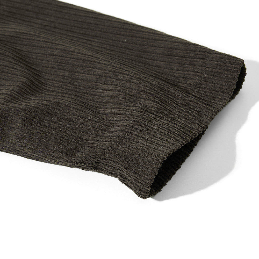 Chaqueta corta con cremallera y cuello alto - Corte holgado y textura de canalé