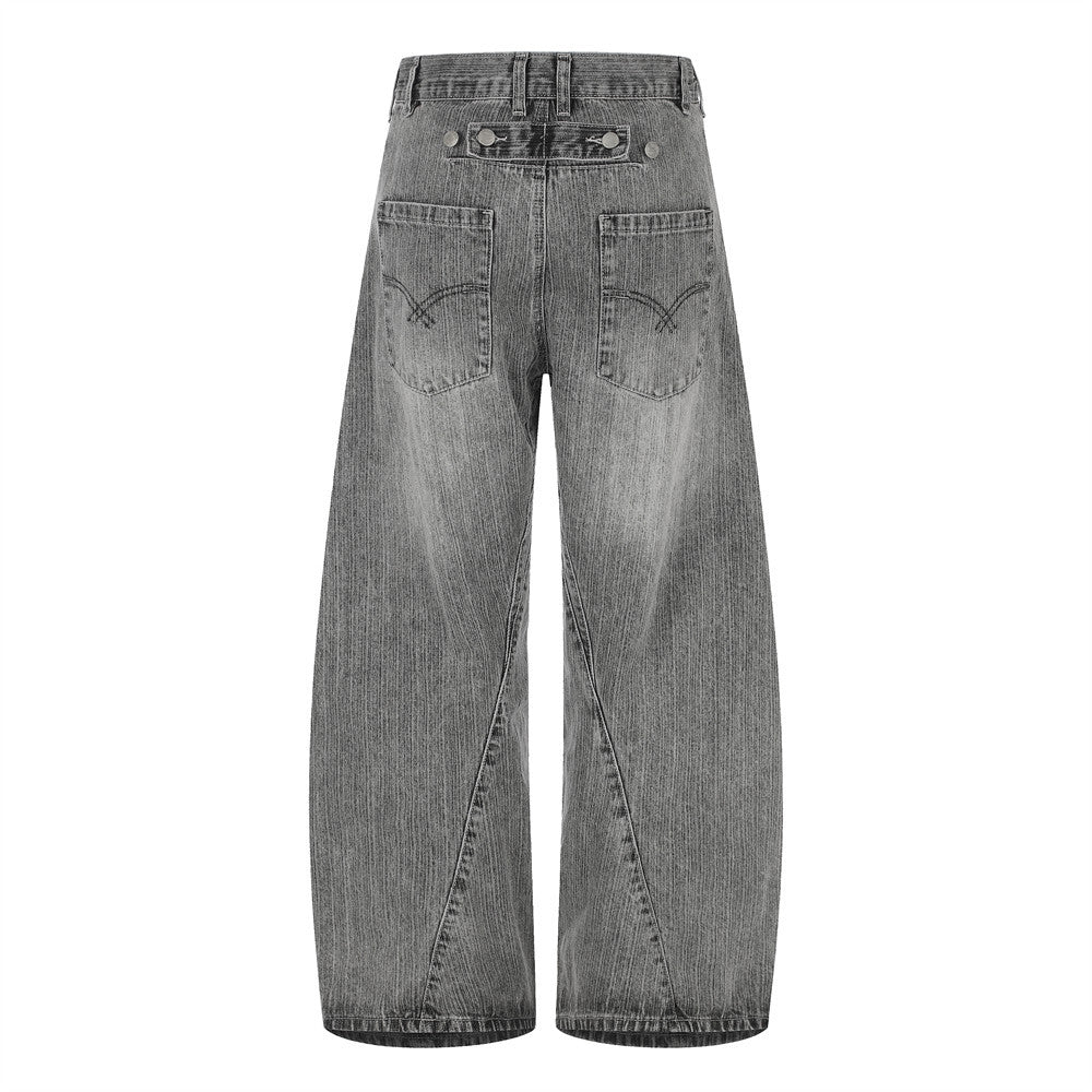 Wide-Leg Barrel Jeans – Punk Washed Vintage Silhouette