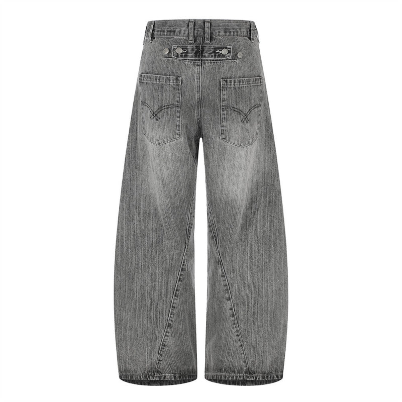 Wide-Leg Barrel Jeans – Punk Washed Vintage Silhouette