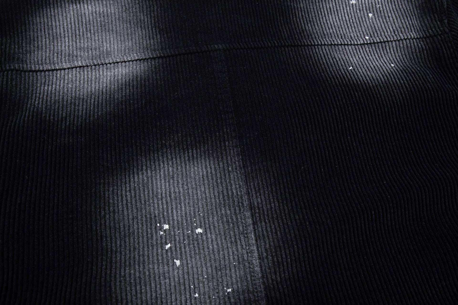Veste moto en velours côtelé – Style biker noir délavé et usé