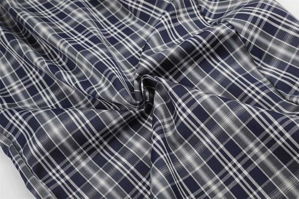 American Vintage Plaid Wide-Leg Pants – Oversized Baggy Trousers