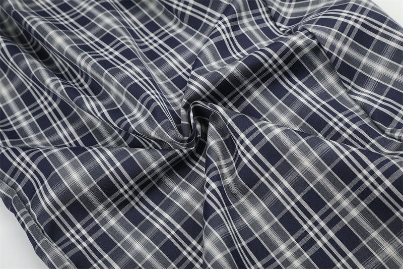 American Vintage Plaid Wide-Leg Pants – Oversized Baggy Trousers