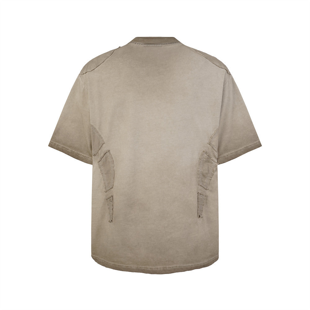 Acid Wash Distressed Oversized Cotton T-Shirt | Vintage Washed Streetwear Tee
