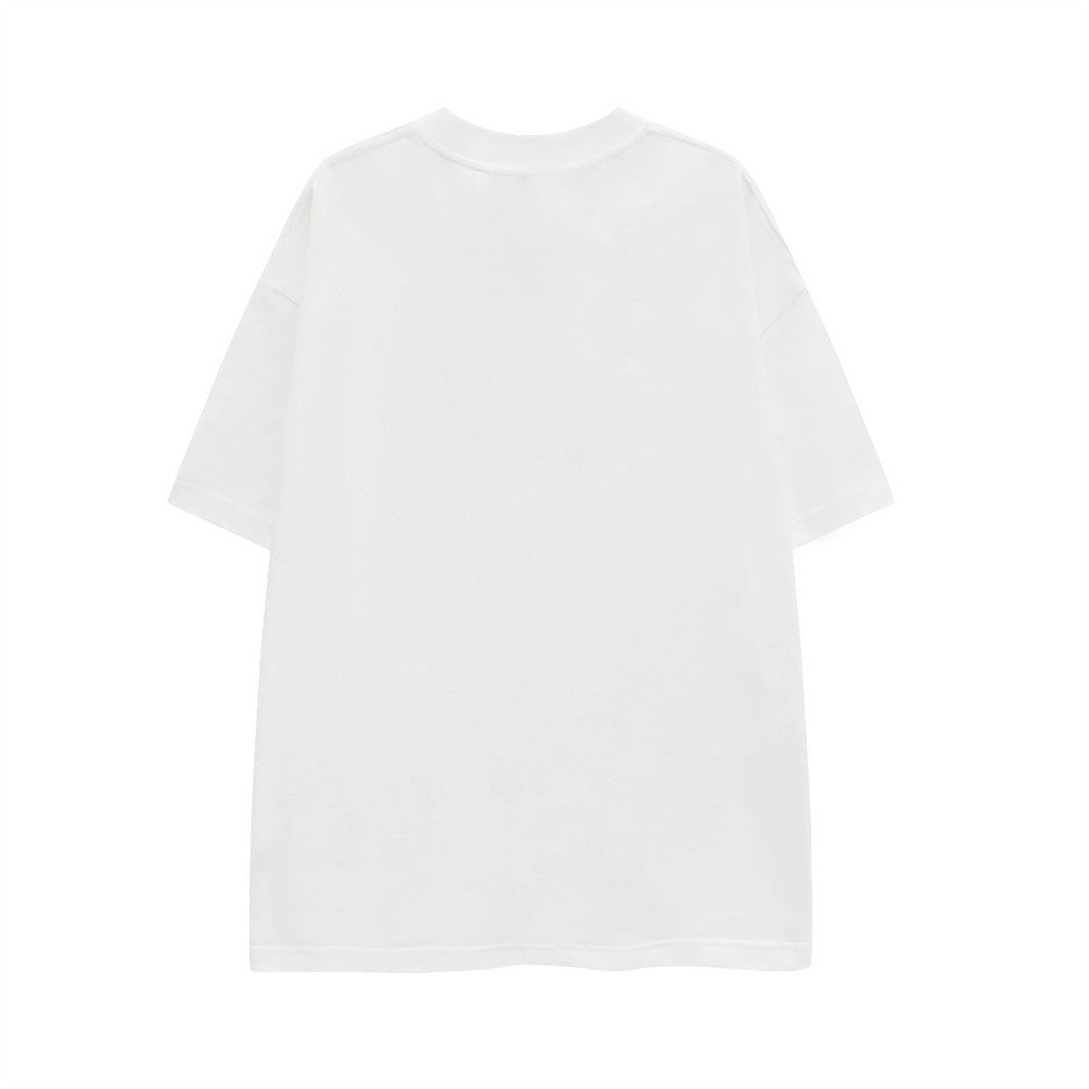 3D Strawberry Print Oversized Drop-Shoulder T-Shirt