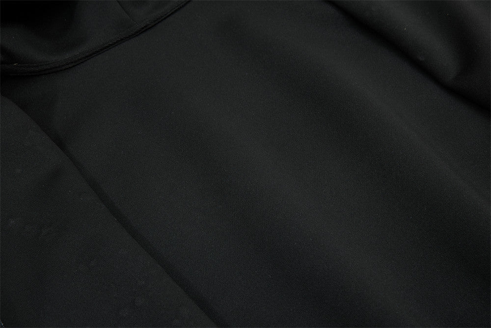 Herren-Zip-Hoodie aus Oversized-Fleece mit Strasssteinen und Galaxie-Sternen