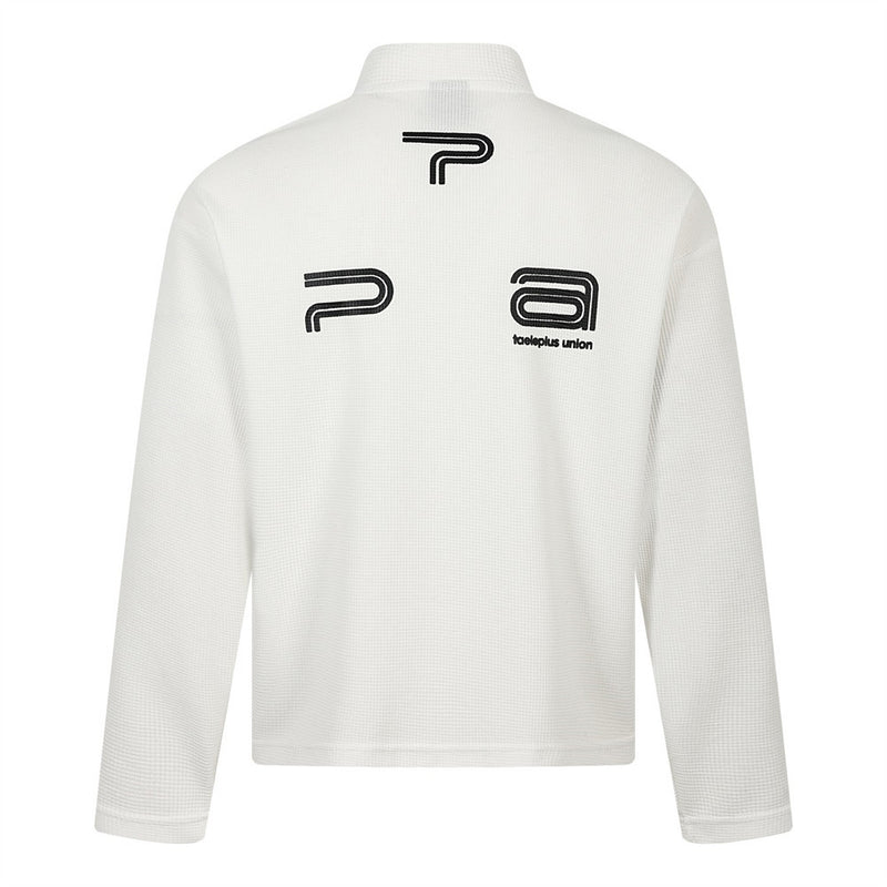 Taeleplus Union Racing Graphic Half-Zip Mock Neck Long Sleeve Sweatshirt