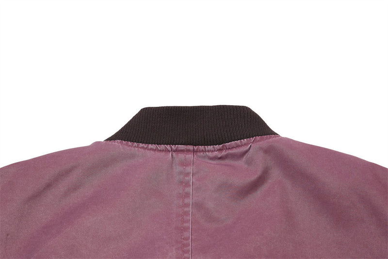 Bomber Jacket for Men – Washed Oversized Fit with Metal Clasp & Pleated Sleeves