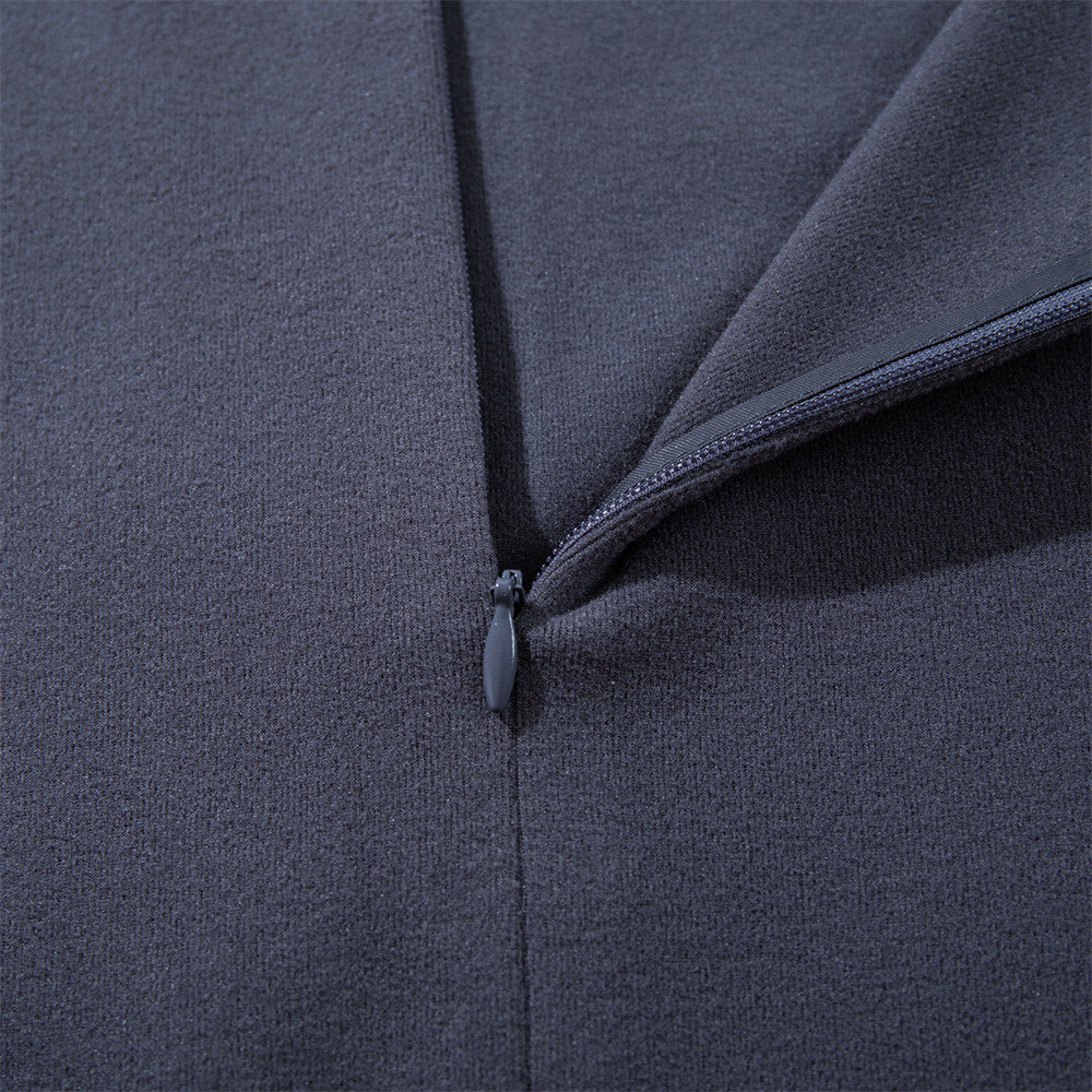 Long Sleeve Mock Neck Top with Hidden Zip – Slim Fit Men's Layering Shirt