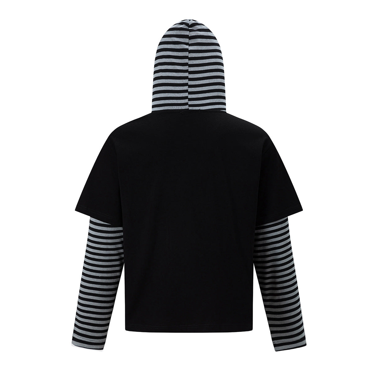 Hoodie effet deux pièces avec imprimé Union Jack en strass et manches rayées