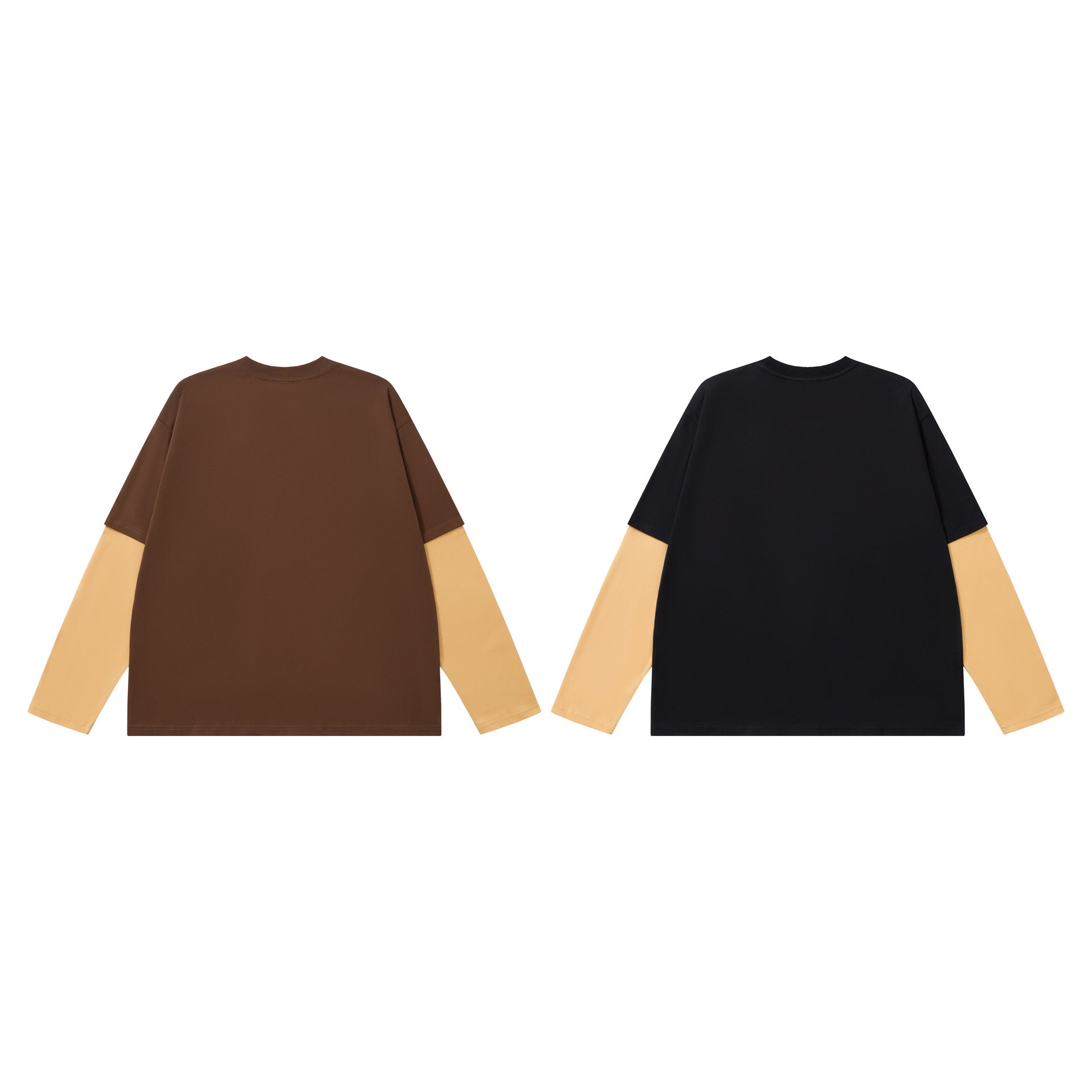 Langarmshirt im Faux-Zweiteiler-Look – Streetwear-T-Shirt mit Sternenprint