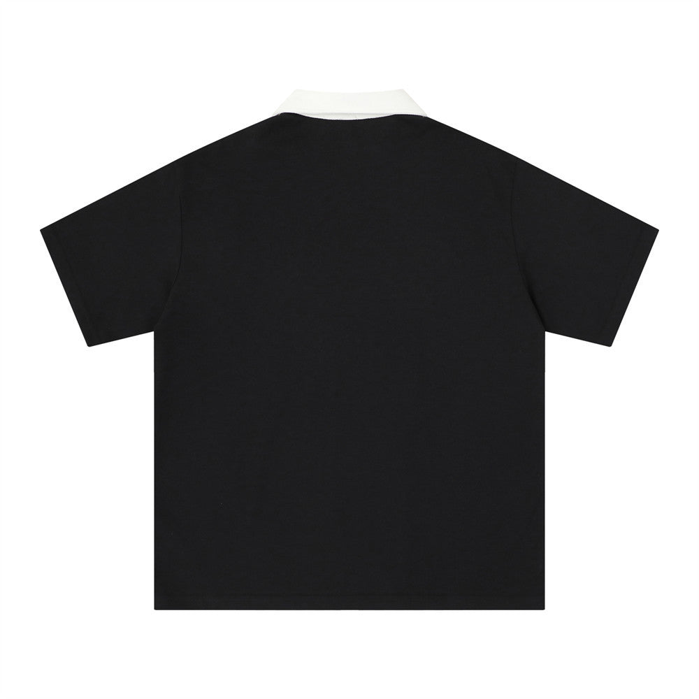 Racing Motorsport Graphic Polo Shirt – Colorblock Short Sleeve