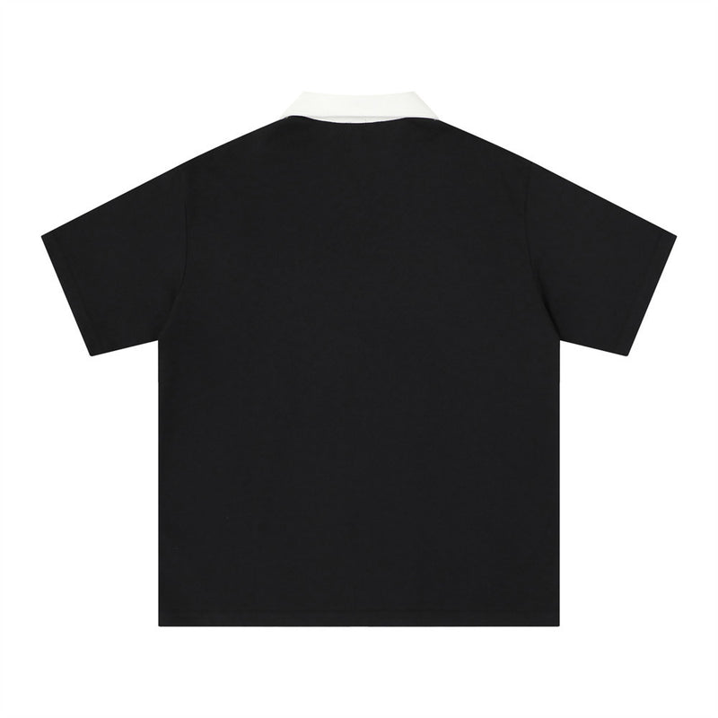 Racing Motorsport Graphic Polo Shirt – Colorblock Short Sleeve