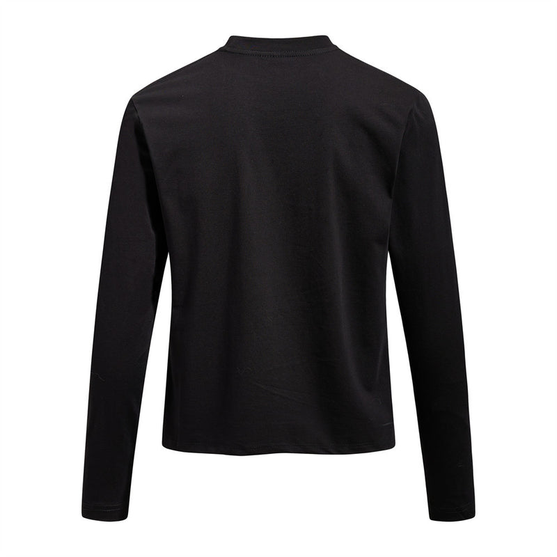 Men's Black Long Sleeve Graphic Tee – Distressed Union Jack Print