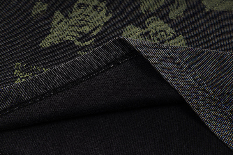 Vintage Rock Graphic Thermal-Longsleeve – Verwaschenes Schwarz