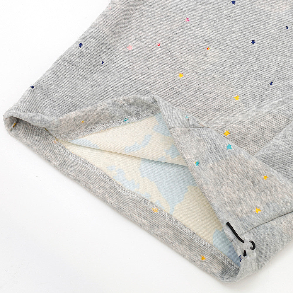 Wide-Leg Sweatpants Men – Allover Star Print & Embroidered Logo Streetwear