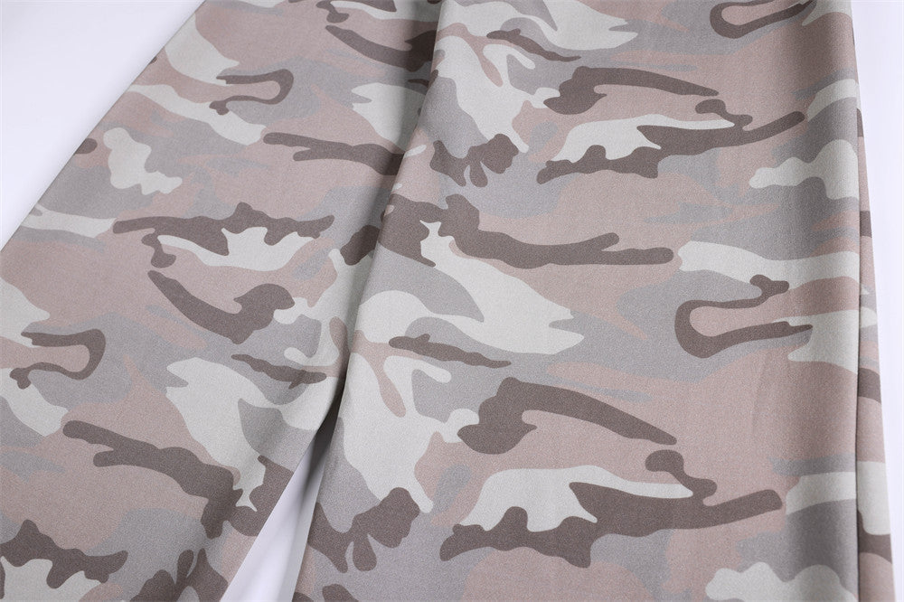 Camo Wide-Leg Sweatpants – Relaxed Fit Drawstring Joggers
