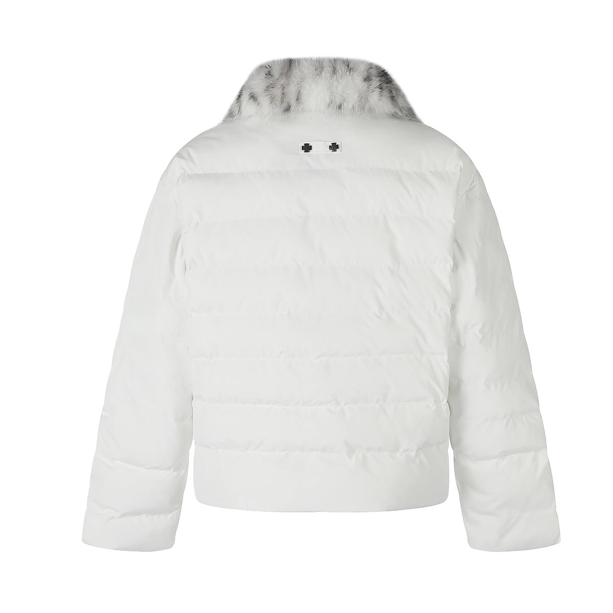 Cropped Puffer Jacket with Hood & Fur Collar – Cross Hardware, American Street