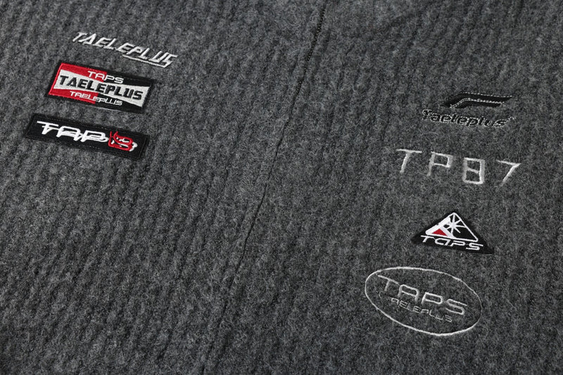 Strick-Cardigan mit Racing-Patches, Reißverschluss und Stehkragen