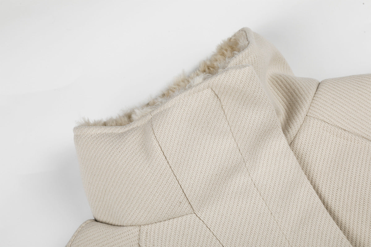 Men's Oversized Bomber Jacket with Sherpa Collar – Padded Winter Coat