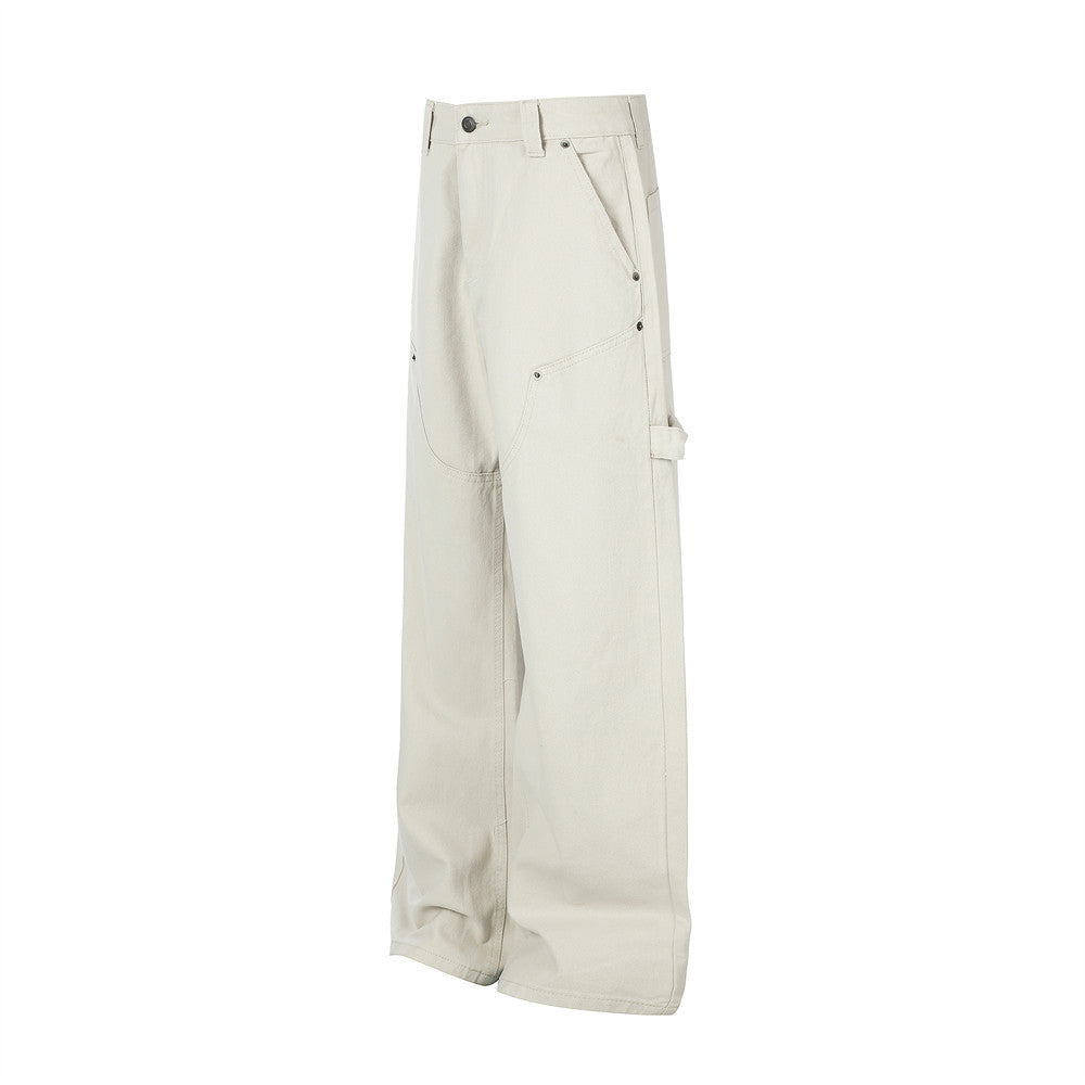 Pantalon de charpentier à jambes larges – Coupe décontractée inspirée du workwear
