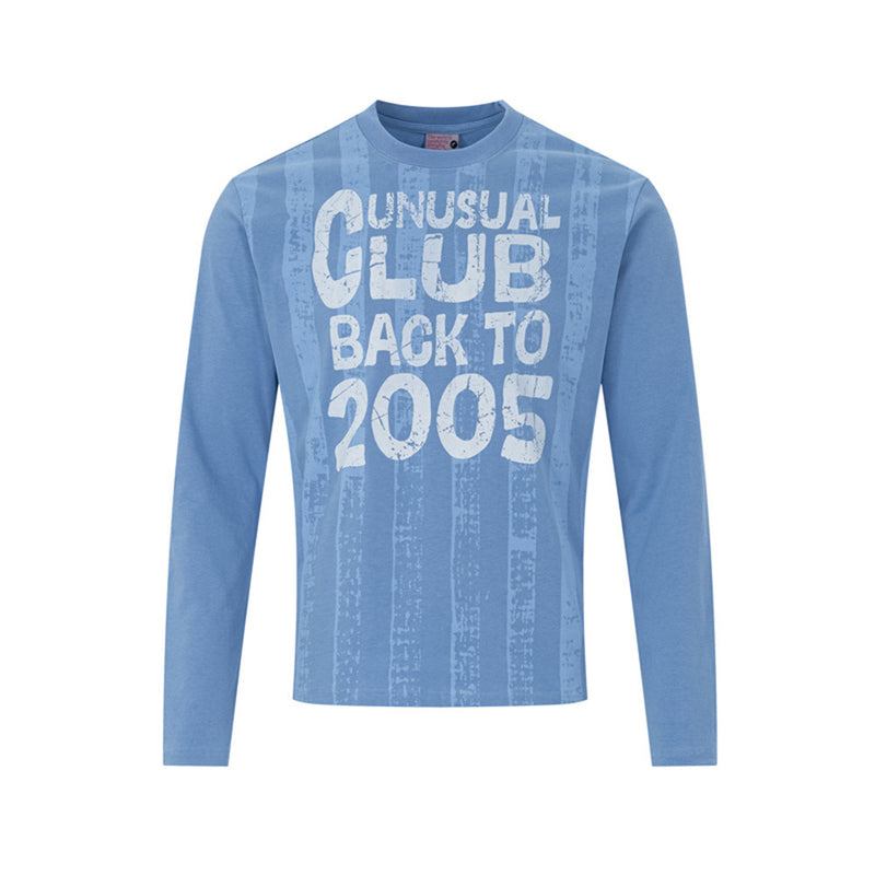 T-shirt manches longues graphique Unusual Club Back to 2005 – Coupe décontractée à col rond