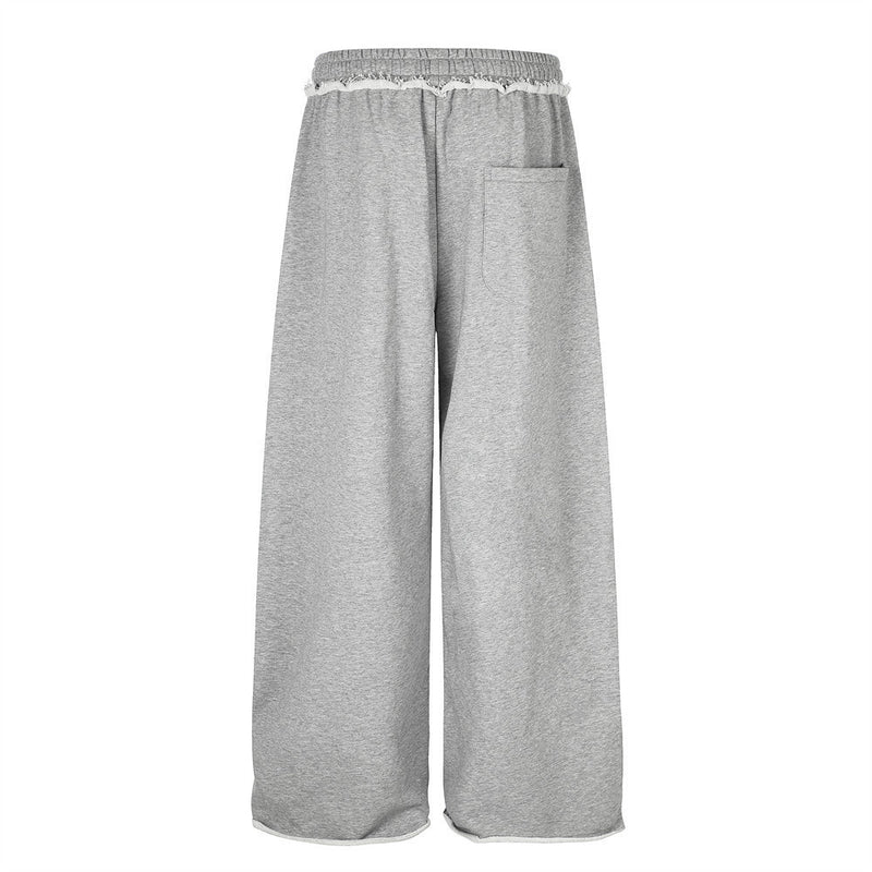Pantalon de survêtement à jambes larges avec étoiles appliquées – Jogger homme streetwear hip-hop