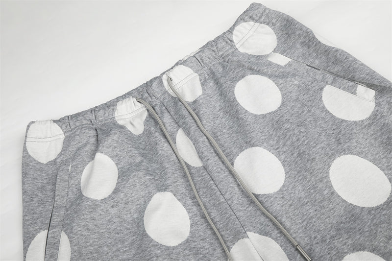 Polka Dot Wide-Leg Sweatpants – Oversized Streetwear Jogger Pants