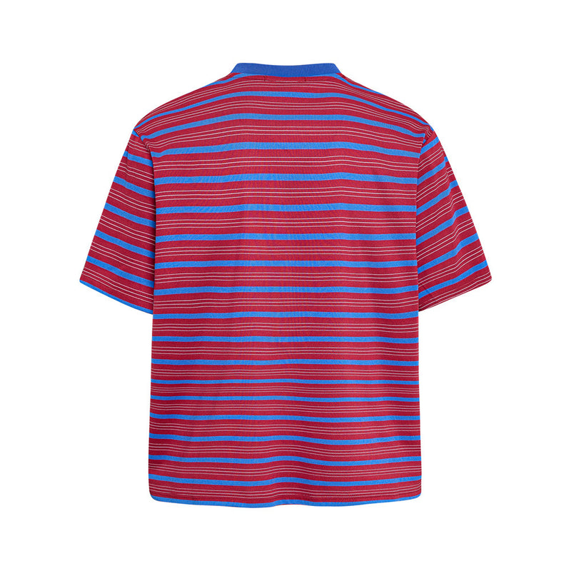 Striped Graphic T-Shirt – Mafaero Worldwide Oversized Crew Neck Tee