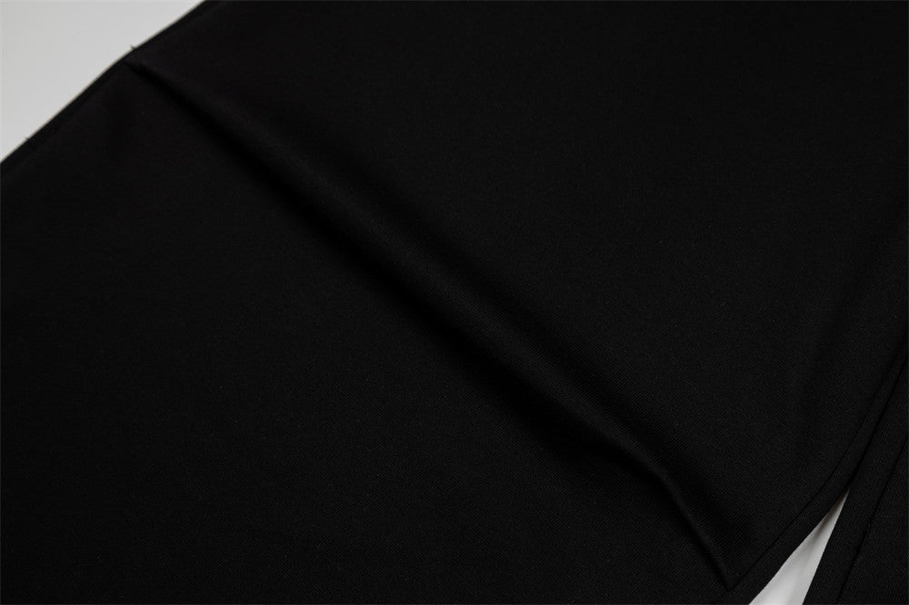 Men's Wide-Leg Sweatpants with Double-Row Metal Buttons & Drawstring Waist