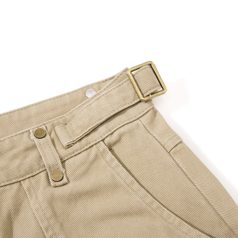 Wide-Leg Cargo Pants with Multi-Pocket Deconstructed Design