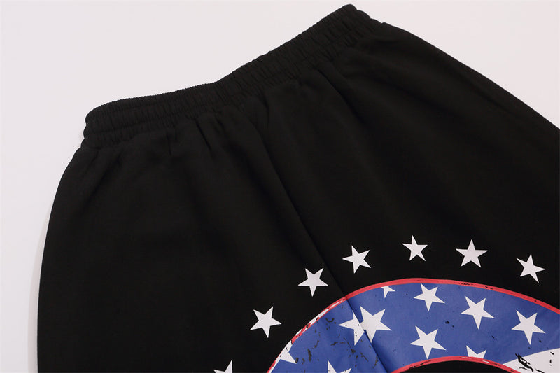 Men's American Flag Graphic Wide-Leg Sweatpants – Oversized Street Style