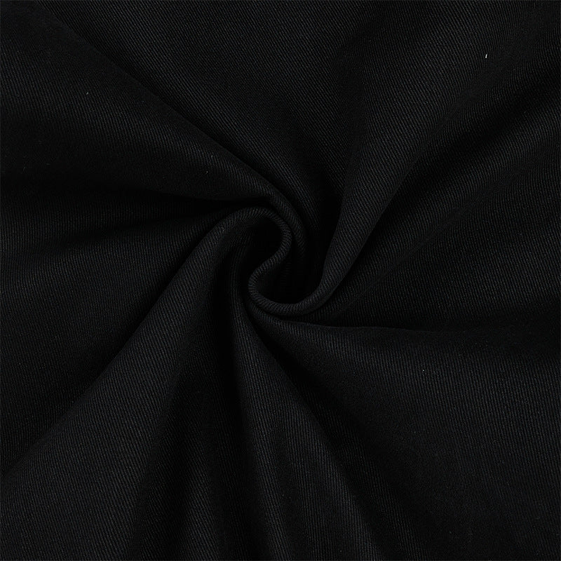 Pantalon cargo large à détails zippés et poches multiples — Noir
