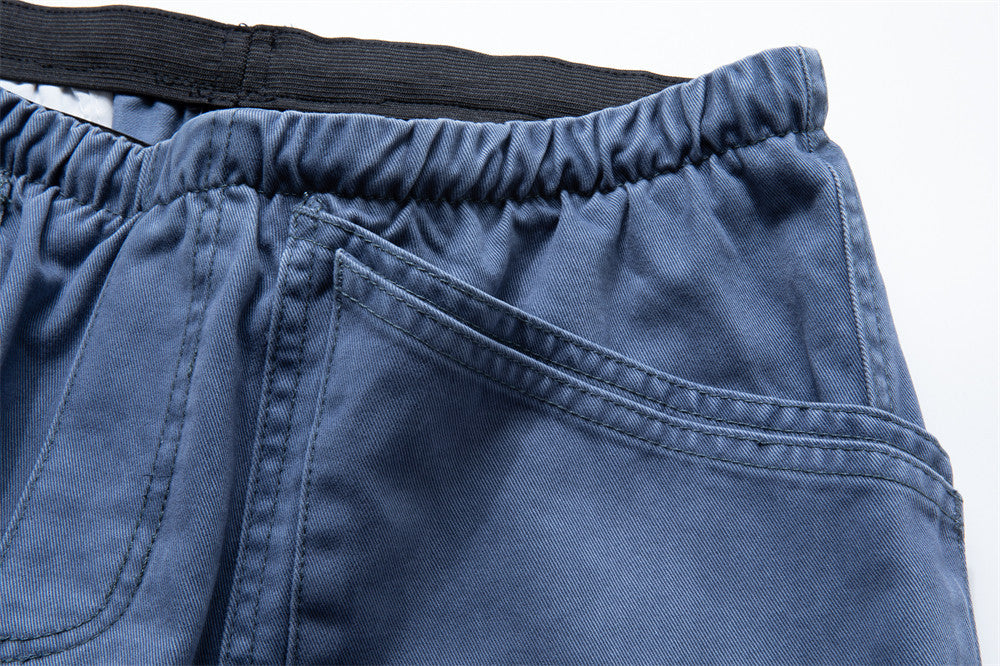 Cargo-Hose mit weitem Bein – Utility-Hose für Herren mit Kordelzug und doppelten Fronttaschen