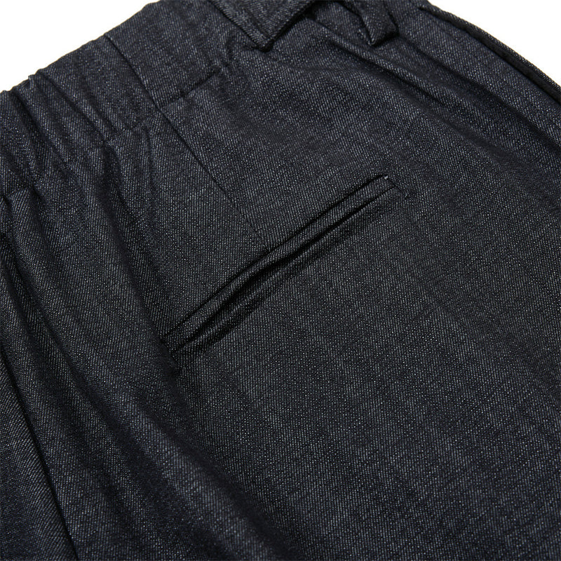 Wide-Leg Pleated Trousers – Men's Loose Fit Draped Floor-Length Pants