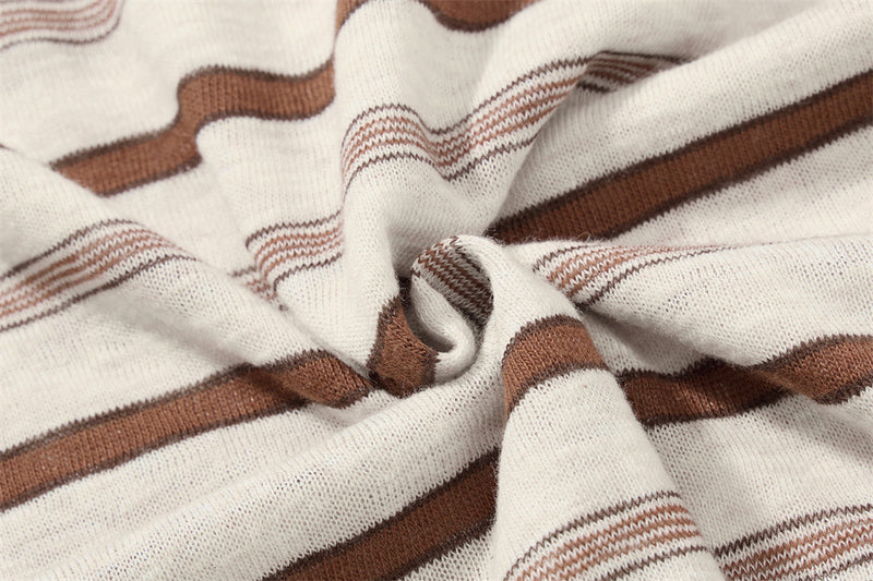 Men's Striped Long Sleeve Henley T-Shirt – Relaxed Fit
