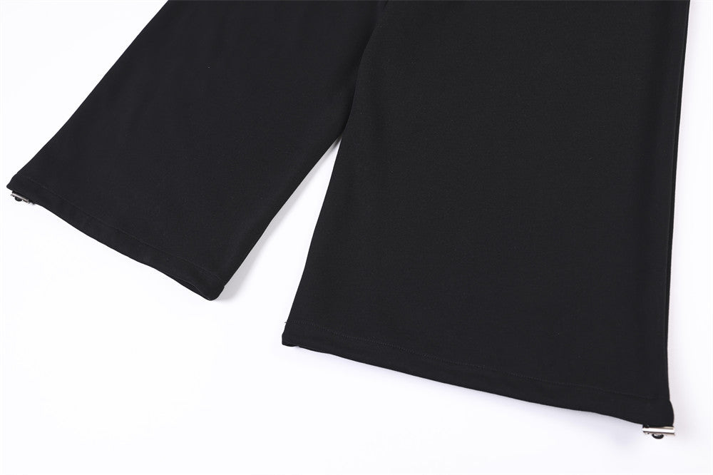 Wide-Leg Sweatpants with Castle & Angel Graphic Print – Streetwear Jogger Pants