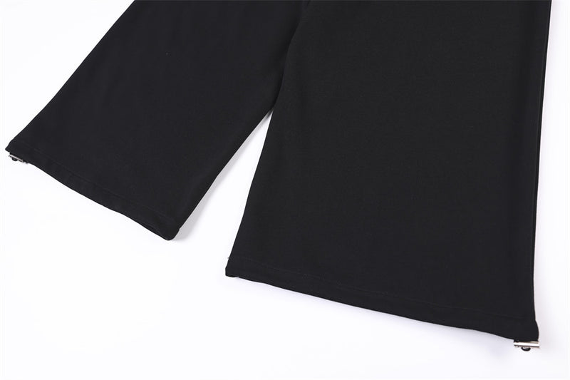 Wide-Leg Sweatpants with Castle & Angel Graphic Print – Streetwear Jogger Pants