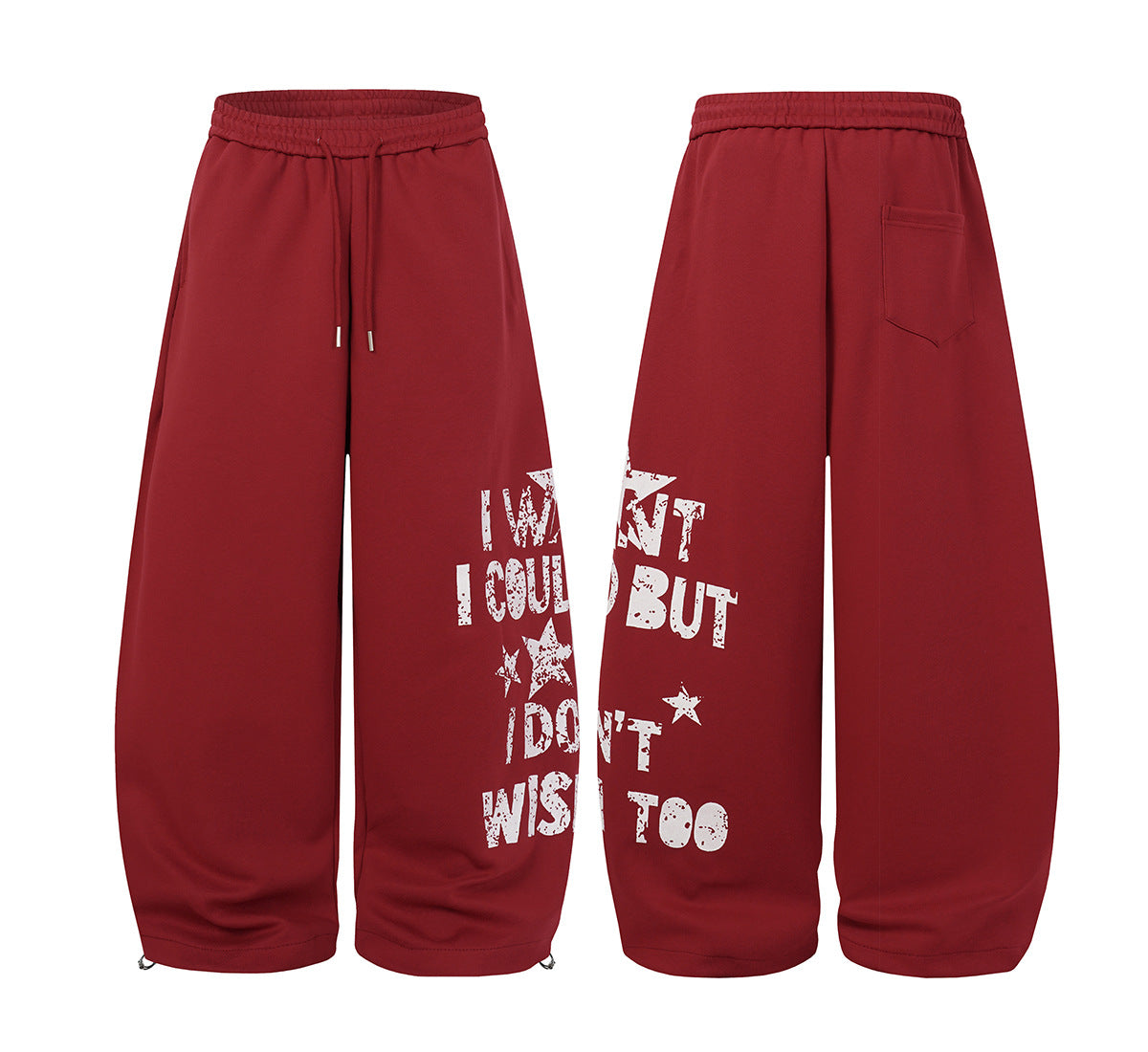 Wide-Leg-Jogginghose mit Used-Grafikprint – Relaxed-Fit-Jogger