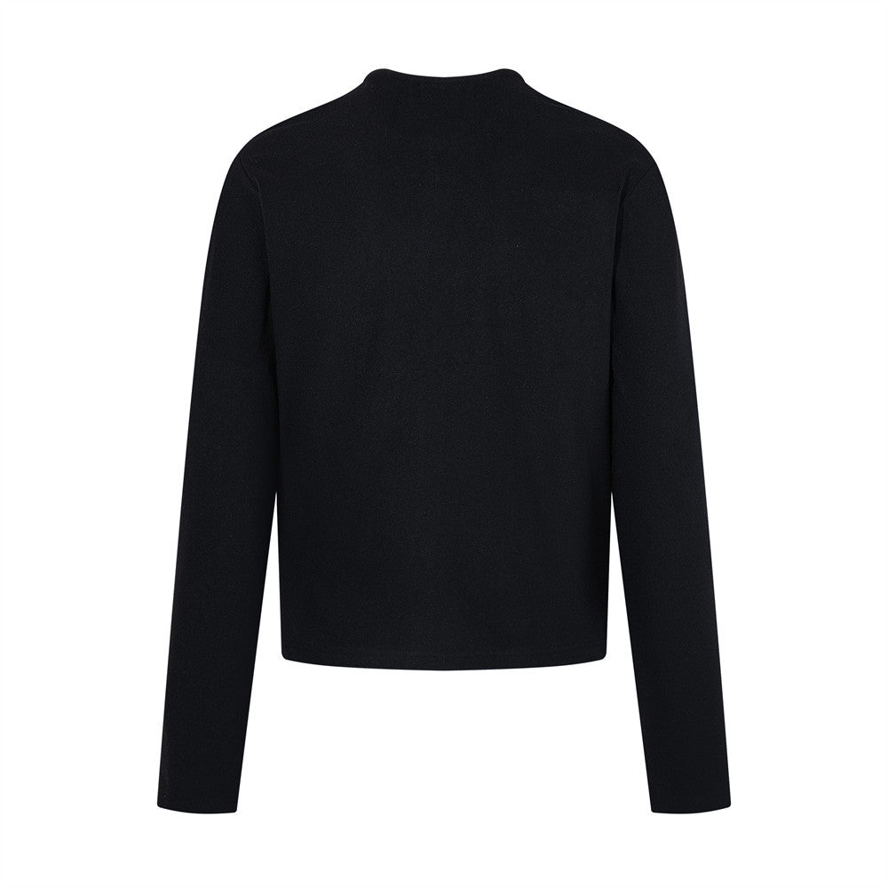 Long Sleeve Mock Neck Top with Hidden Zip – Slim Fit Men's Layering Shirt