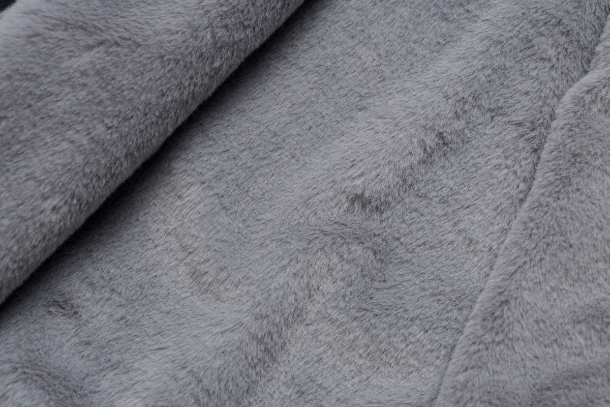 Chaqueta acolchada oversize con capucha y ribete de pelo sintético