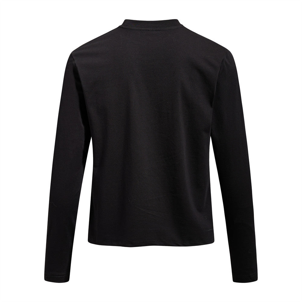 Hip-Hop Rock Graphic Long Sleeve T-Shirt – Relaxed Fit Crew Neck