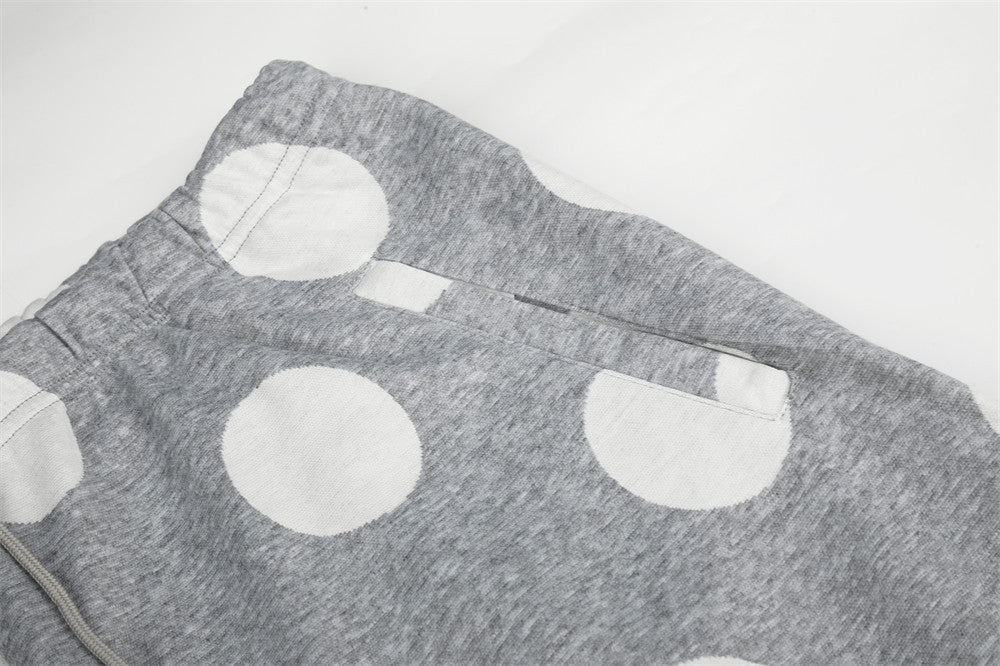 Polka Dot Wide-Leg Sweatpants – Oversized Streetwear Jogger Pants