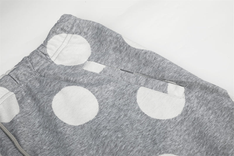 Polka Dot Wide-Leg Sweatpants – Oversized Streetwear Jogger Pants