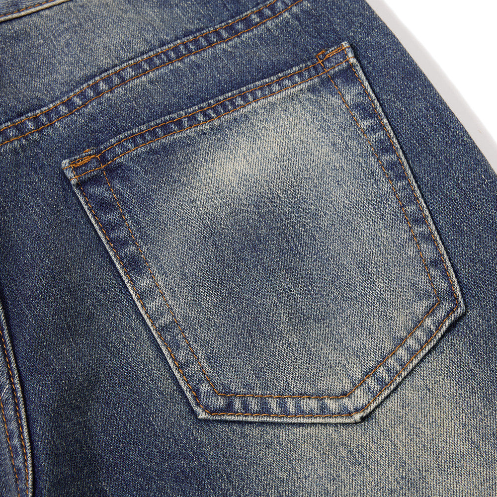 Vaqueros acampanados de pierna ancha para hombre – Denim vintage lavado y desgastado