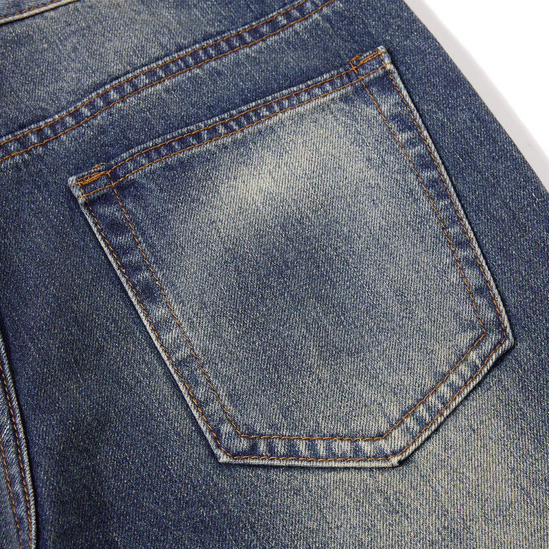 Vaqueros acampanados de pierna ancha para hombre – Denim vintage lavado y desgastado