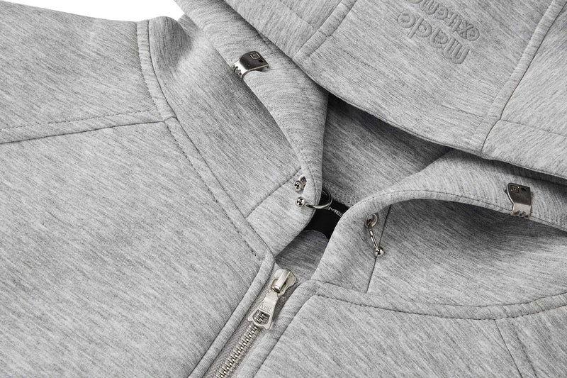 Gilet sweat à capuche sans manches zippé avec détails rivetés