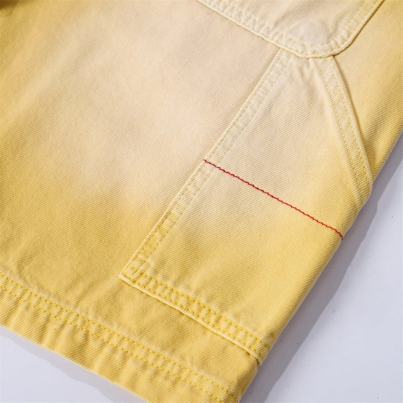 Baggy-Denimshorts für Herren – gewaschene Carpenter-Style-Jeansshorts für Streetwear